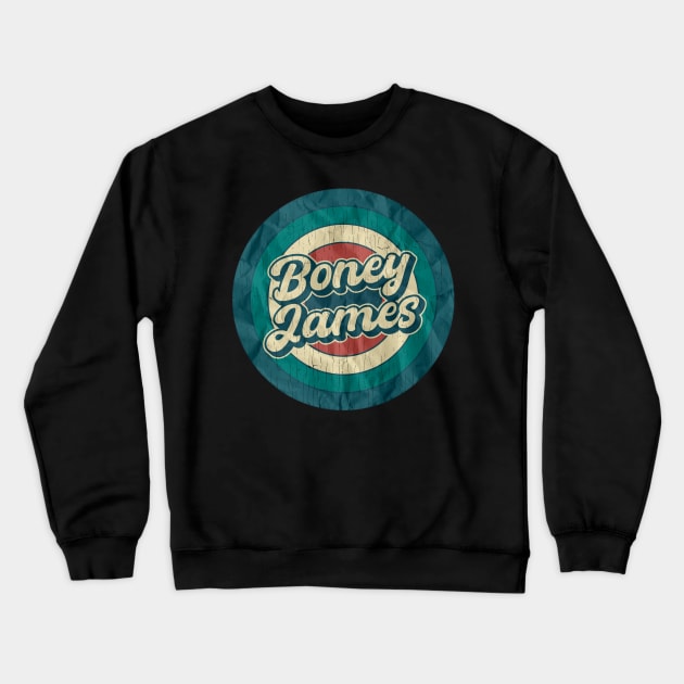 Boney James - Retro Circle Crewneck Sweatshirt by Jurou